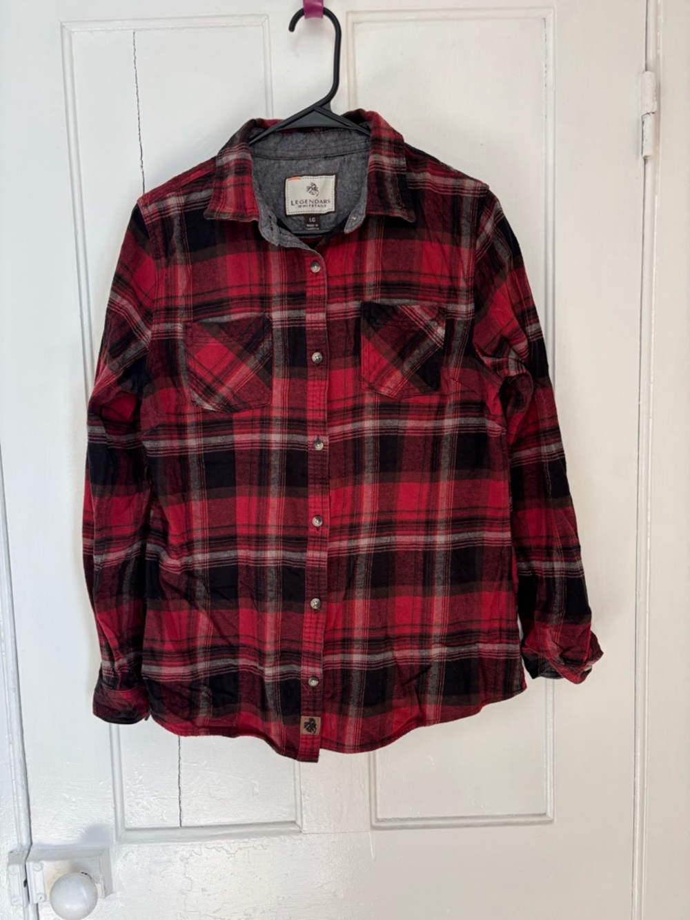 Legendary Whitetails Red and Black Plaid Button-Down Shirt